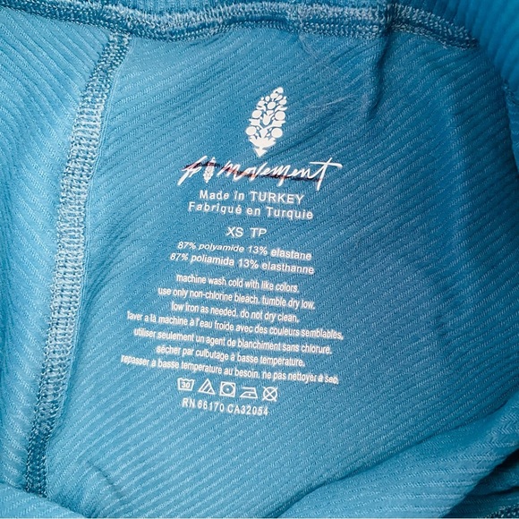 Free People Seamless High Waisted Leggings Blue Sz XS - Picture 6 of 7